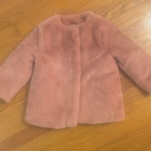 Janie and Jack Pink Faux Fur Puffer Jacket